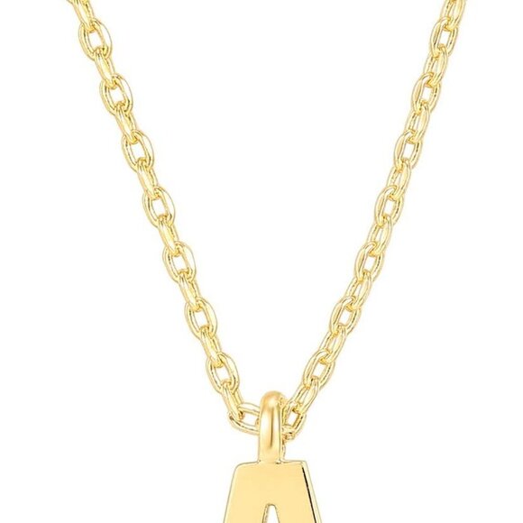14K Gold Plated Initial Necklace | Letter Necklaces for Women - Picture 1 of 5